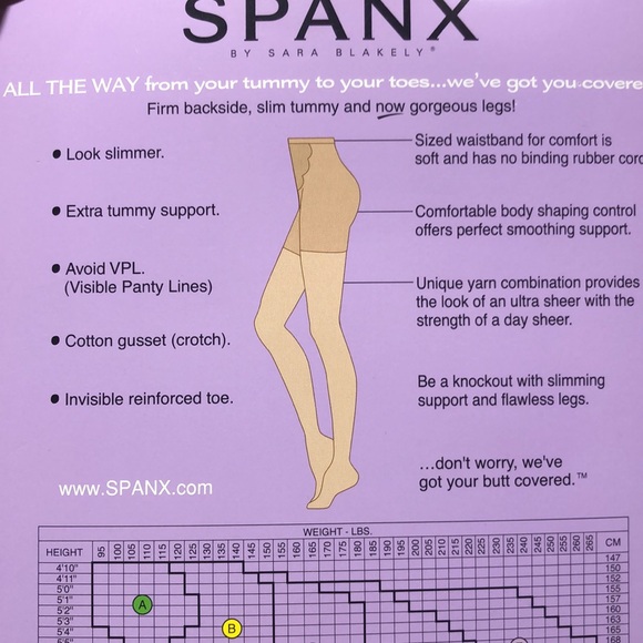 New Spanx Black Full Length Hose Size D - Picture 3 of 4